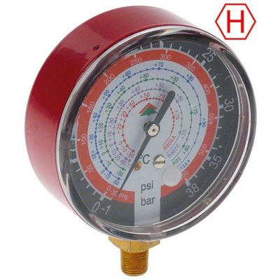 manometer 1/8" NPT ø 80mm R22/R134a/R410a/R407c HIGH