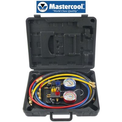 manifold 4-way ø 80mm class 1.6 R22/R134a/R404a/R407c/R507a 1/4" SAE 3/8" SAE