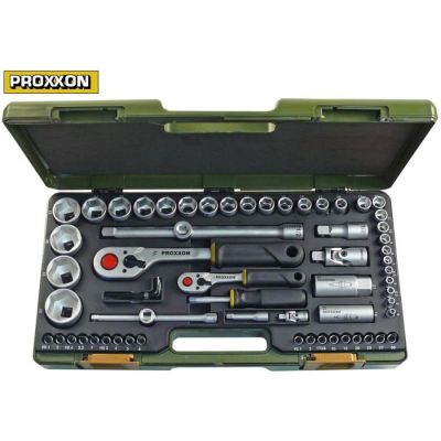 ratchet set 65-piece ¼" and ½" PROXXON size 4-34/TX8-30/Inbus3-6/FD4-7/PH1-2/PZ1-2mm