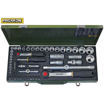 ratchet set 56-piece ¼" and ½" PROXXON size 4-32/TX20-30/Inbus3-6/FD4-5,5/PH1-2mm