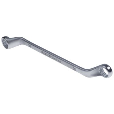 double ring wrench offset size 20/22mm chrome-vanadium steel, chrome-plated