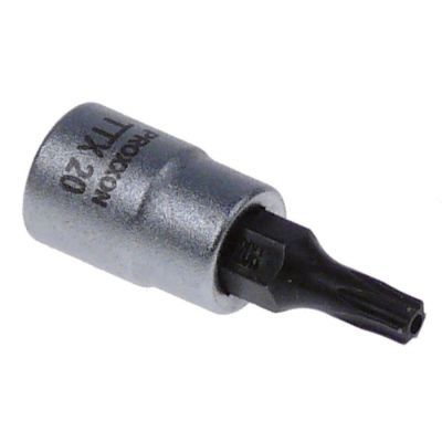 torx bit socket 1/4" size TX20 with bore