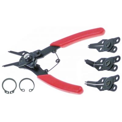 Set cleste inel elastic de siguranta - seeger, drept - cotit, interior - exterior, 5 piese - 801349