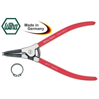 Cleste drept pentru inel de siguranta elastic - seeger de exterior, DIN ISO 5254 A, diam. ø 10-25 mm, L 140 mm - 801504