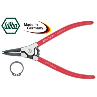 Cleste drept pentru inel de siguranta elastic - seeger de exterior, DIN ISO 5254 A, diam. ø 19-60 mm, L 180 mm - 801505
