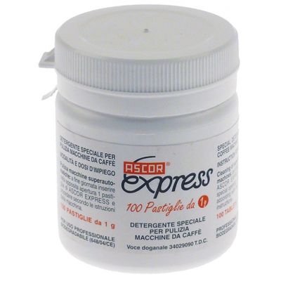 Pastile de detergent curatare pentru masini de cafea 100 tablete de 1 gram, ASCOR Expres 100 gr - 802088