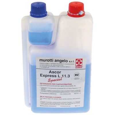 Solutie pentru curatat rezidurile de lapte la capucinator sau masina de frisca, bidon 1 litru Ascor Express L11.3, certificat NSF - 802090