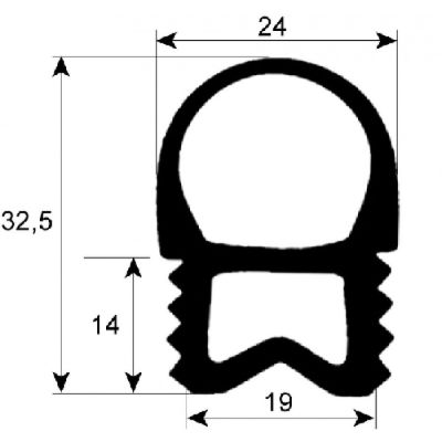 oven gasket profile 2448 W 710mm L 1470mm external size Qty 1