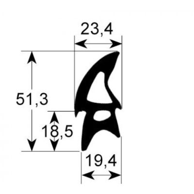 Garnitura termica profil 2460, L 4560 mm - 900432