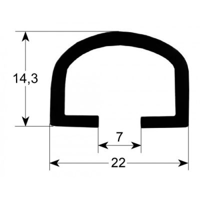 tray rack trolley gasket profile 4045 L 900mm Qty 1
