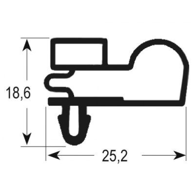 Garnitura frigo profil 9010, L 1400 x 555 mm intre santuri, 1410 x 565 mm extern - 900614