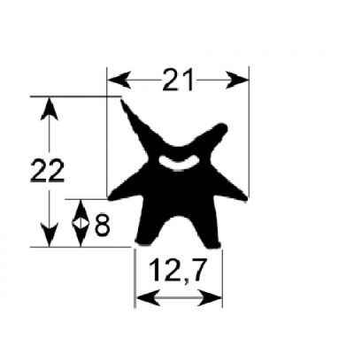 oven gasket profile 2405 W 670mm L 700mm external size Qty 1