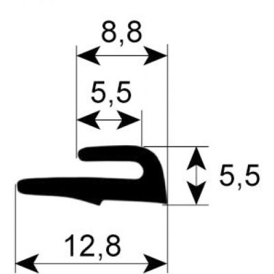 oven gasket profile 1885 L 2430mm Qty 1