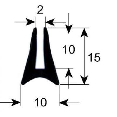 oven gasket profile 1605 L 2500mm Qty 1