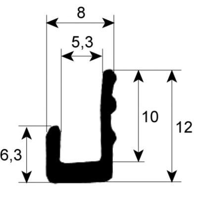 window gasket profile 1905 Qty by meter