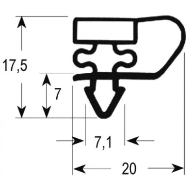 refrigeration gasket profile 9153 W 345mm L 473mm plug size
