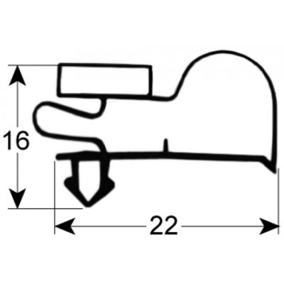 refrigeration gasket profile 9011 W 560mm L 1175mm plug size