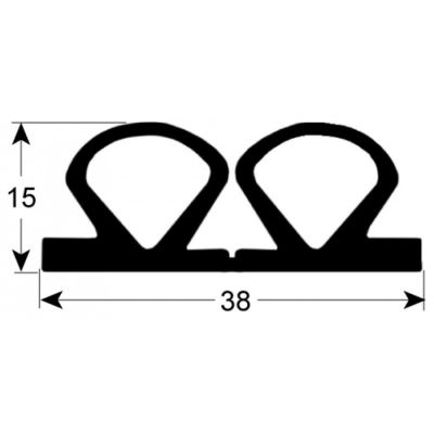 Garnitura frigo 38 x 15 mm, L 3 mt - 901108