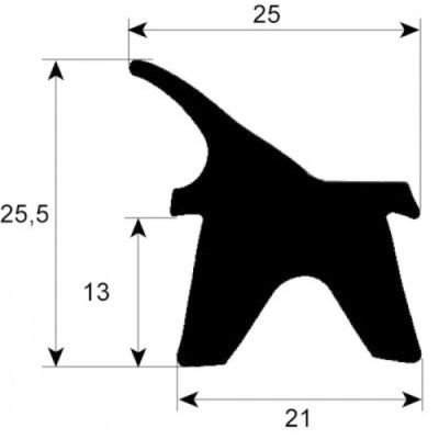 door seal profile 2402 W 490mm external size H 635mm
