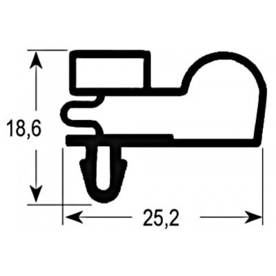 refrigeration gasket profile 9010 W 565mm H 685mm plug size