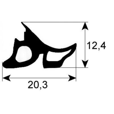 door seal profile 2480 L 1880mm Qty 1 suitable for CONVOTHERM