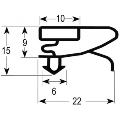 refrigeration gasket profile 9753 W 405mm H 640mm plug size