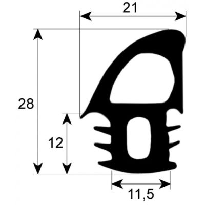 door seal profile 2695 perimeter 2670mm