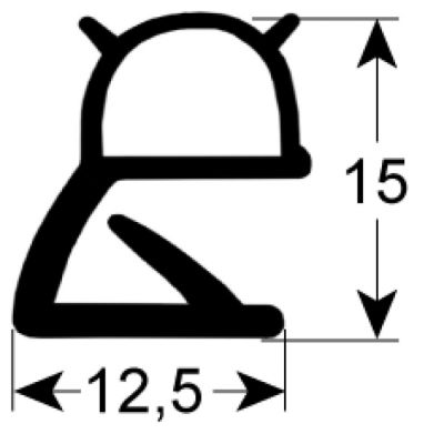 door seal suitable for BOURGEAT for technical chamber door L 1335mm