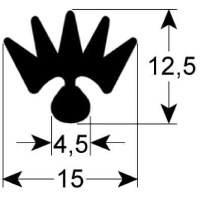 refrigeration gasket profile 9930 W 746mm plug size Qty 1