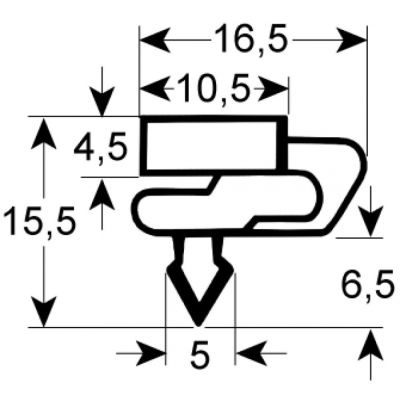 Garnitura frigo profil 9156, L 1295 x 569 mm - 901662