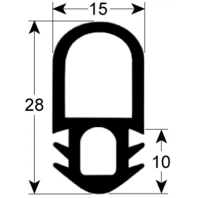 door seal profile W 615mm L 755mm external size