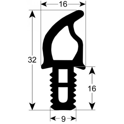 door seal profile 2744 Qty by meter
