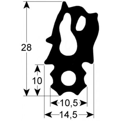 Garnitura termica usa cuptor profil 2733, L 760 x 470 mm, Rational SCC 101, CM 101 cu 10 tavi, model nou, 20.02.552P, 2002552P - 902337