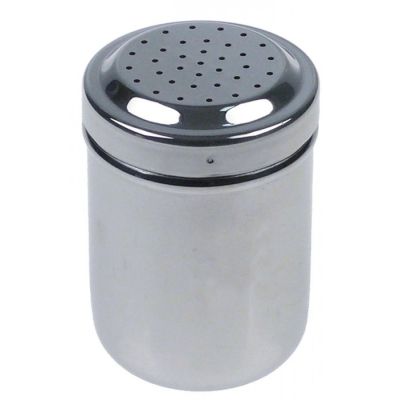 cocoa dredger stainless steel ø 55mm H 81mm hole ø 1,5mm capacity 140g capacity 5oz