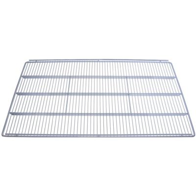 grid shelf W 550mm L 900mm H 35mm varnished incl. 4 shelf supports wire gauge frame 8mm