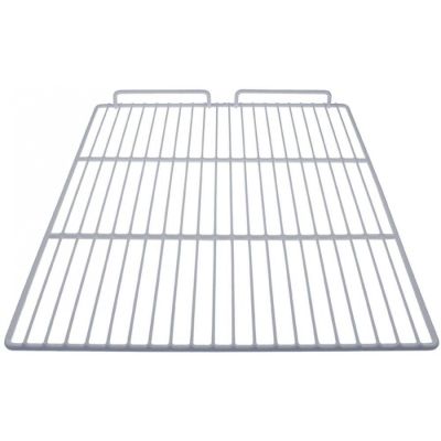 Grilaj - raft frigider 650 x 530 mm, GN 2/1, cu opritor, din otel plastifiat alb - 970838