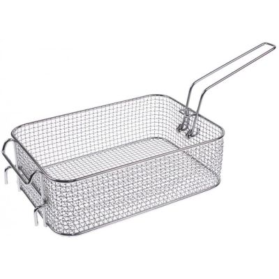 fryer basket W1 220mm L1 290mm H1 90mm L2 480mm H2 135mm H3 180mm metal hinged handle