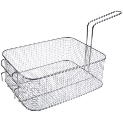 fryer basket W1 270mm L1 360mm H1 125mm L2 550mm H2 220mm H3 250mm metal hinged handle