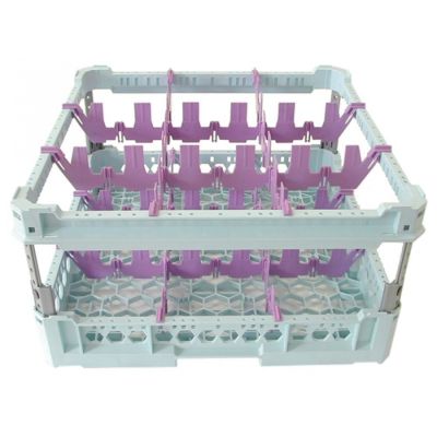glass basket GASTROTOP L 500mm W 500mm number of glasses 9 H 186-250mm