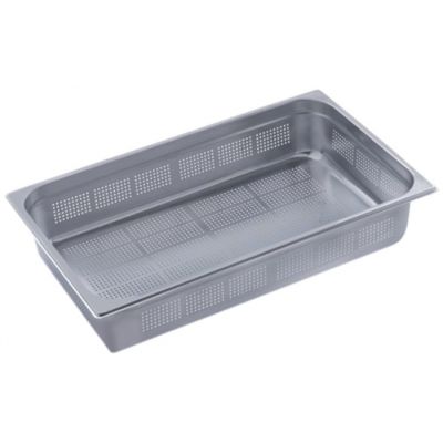 GN container size GN 1/1 perforated D 100mm SS 18/10