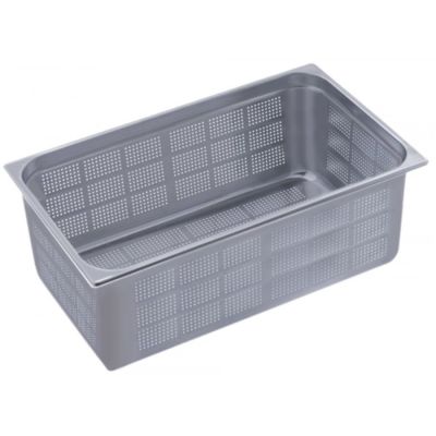 GN container size GN 1/1 perforated D 200mm SS 18/10