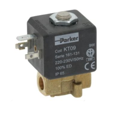 Electrovalva 1/8" cu 2 cai, 230 V, L 32 mm, deschidere nominala 2,2 mm, tip Parker VE-161.4, bobina KT09 - 370553