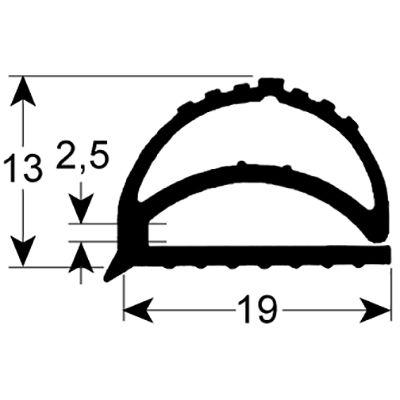 Garnitura usa camera frigorifica, profil 9158, L 25 m - 900786