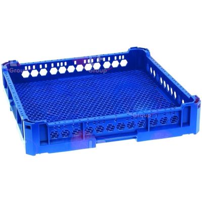 Cos pentru tacamuri 500 x 500 mm, H 100 mm, cu ochiuri mici - 973084